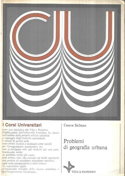 Problemi di geografia urbana - Cesare Saibene - copertina