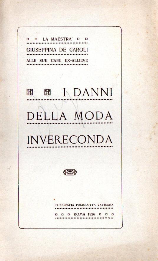 I danni della moda invereconda - copertina