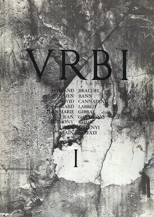 VRBI. Rivista "Arts, histoire, ethnologie des villes" n.1-1979 - copertina