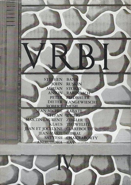 VRBI. Rivista "Arts, histoire, ethnologie des villes" n. 4 - 1980 - copertina