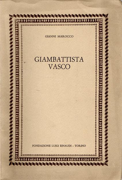 Giambattista Vasco - Gianni Marocco - copertina