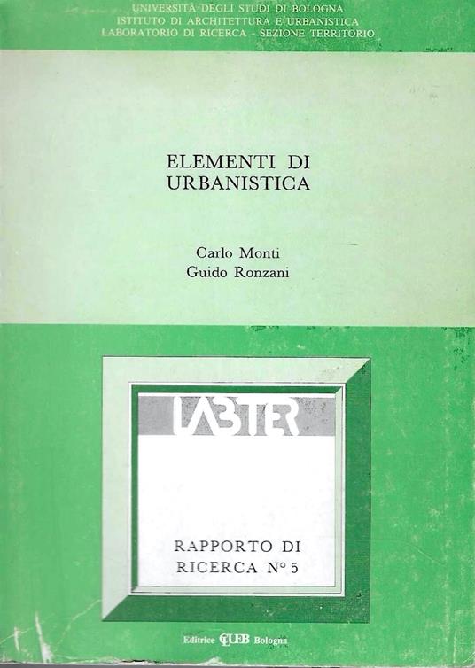 Elementi di urbanistica - Carlo Monti - copertina