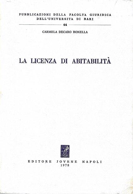 La licenza di abitabilità - copertina