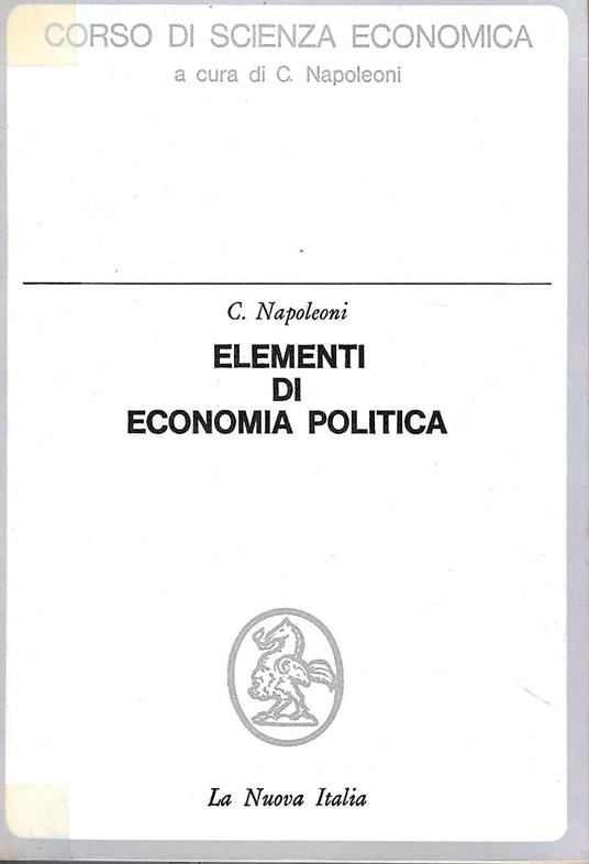 Elementi di Economia Politica - Claudio Napoleoni - copertina