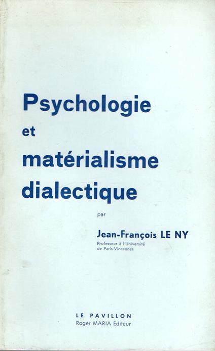 Psychologie et materialisme dialectique - copertina