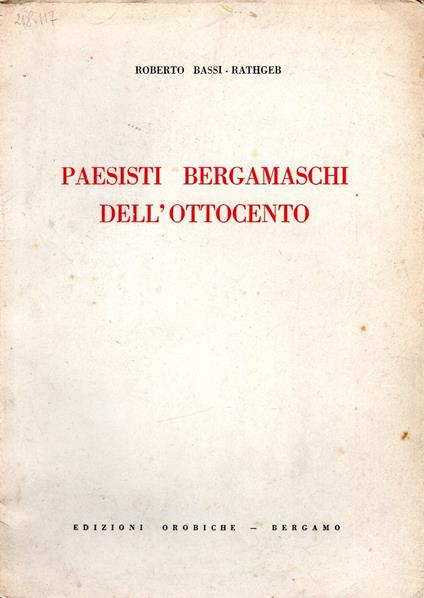 Paesisti bergamaschi dell'Ottocento - copertina