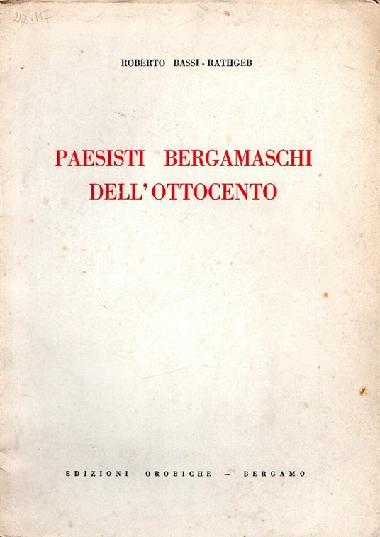 Paesisti bergamaschi dell'Ottocento - copertina