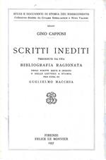 Scritti inediti, preceduti da una bibliografia ragionata