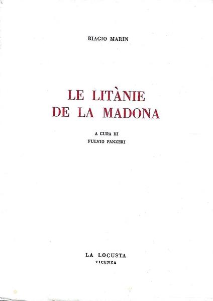 Le litànie de la Madona - Biagio Marin - copertina