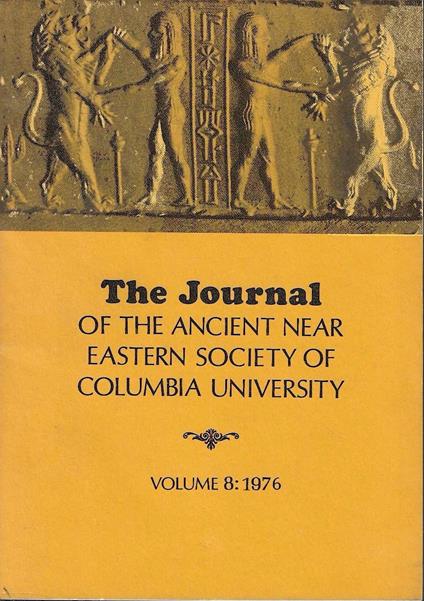 The Journal of the Ancient Near Eastern Society of Columbia University. Vol. 8:1976 - copertina