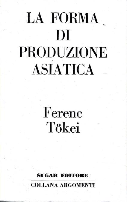 forma di produzione asiatica - copertina