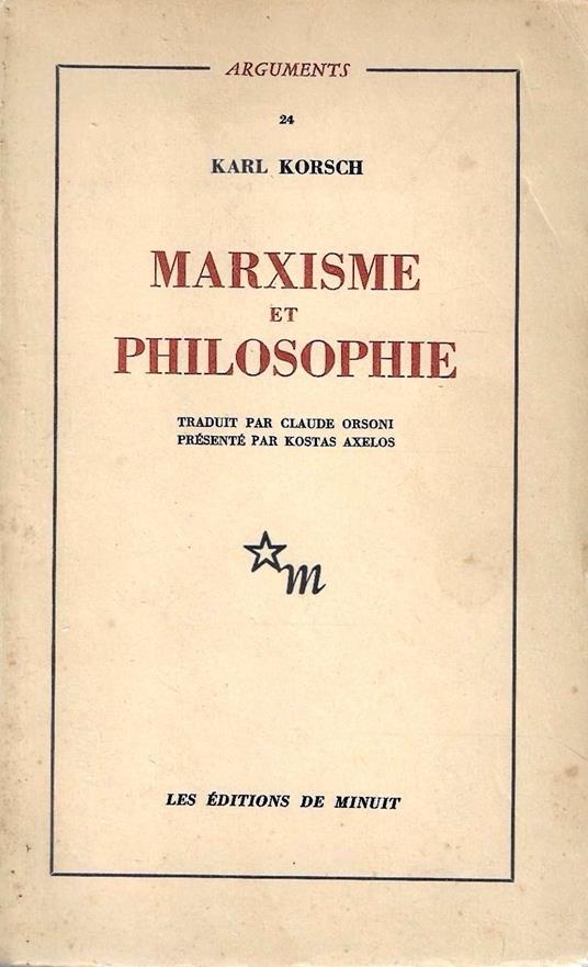 Marxisme et philosophie - Karl Korsch - copertina