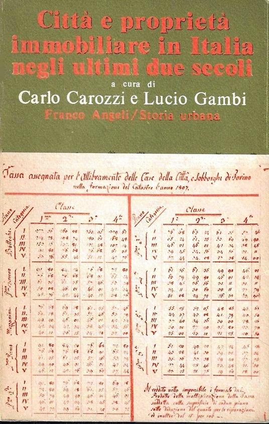 Città e proprietà immobiliare in Italia negli ultimi due secoli - copertina