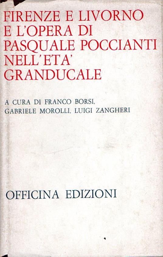 Firenze e Livorno e l'opera di Pasquale Poccianti nell'età granducale - copertina