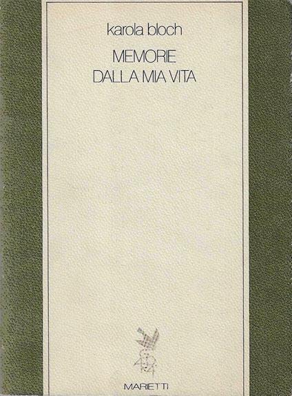 Memorie dalla mia vita - Karola Bloch - copertina