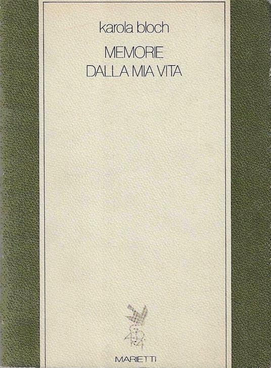 Memorie dalla mia vita - Karola Bloch - copertina