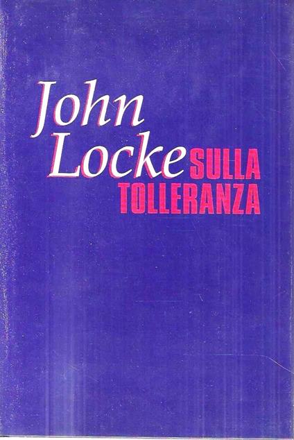 Sulla tolleranza - John Locke - copertina