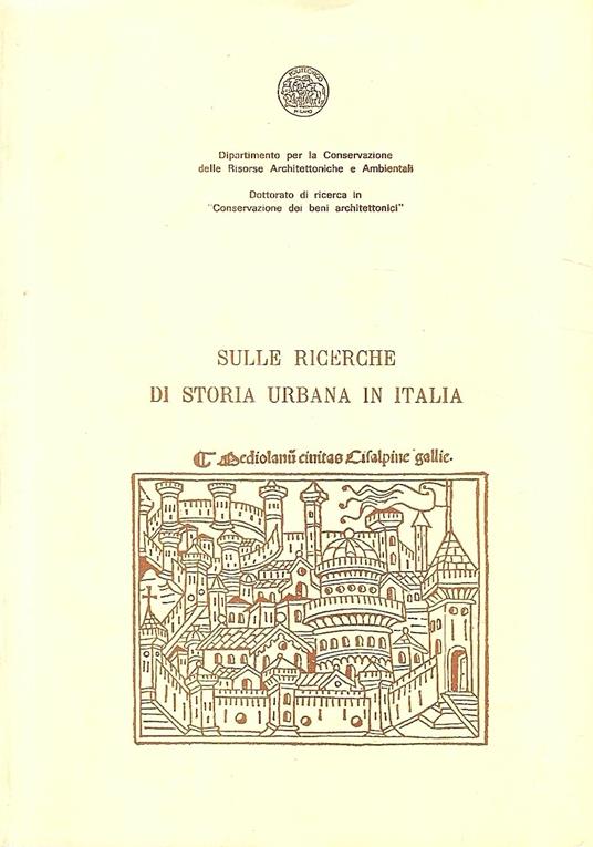 Sulle ricerche di storia urbana in Italia - copertina