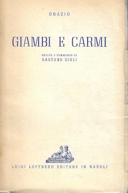 Giambi e Carmi - Q. Flacco Orazio - copertina