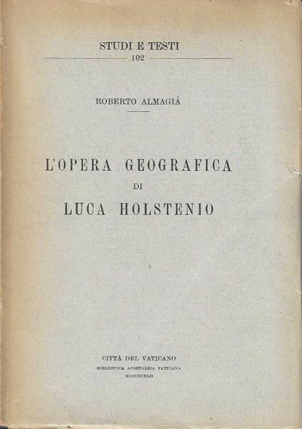 L' opera geografica di Luca Holstenio - copertina