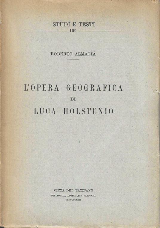 L' opera geografica di Luca Holstenio - copertina