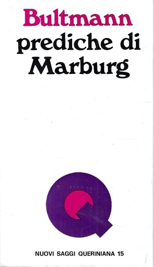 Prediche di Marburg - Rudolf Bultmann - copertina