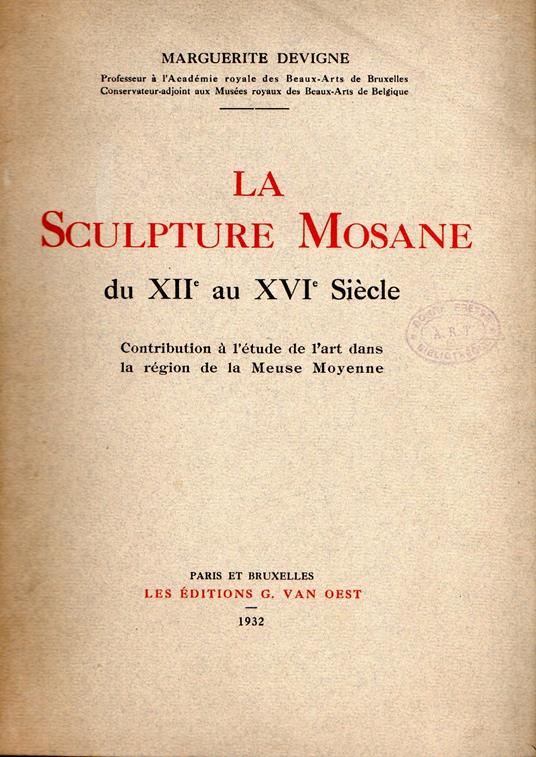 La Sculpture Mosane du XII au XVI Siecle - copertina