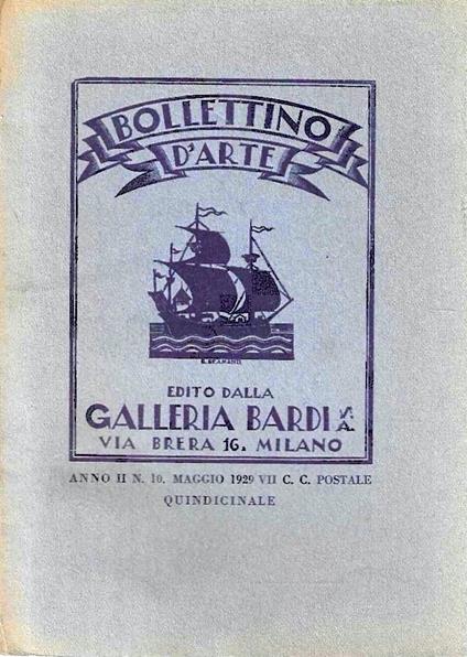 Bollettino d'Arte. Anno II - n.10, maggio 1929 - copertina