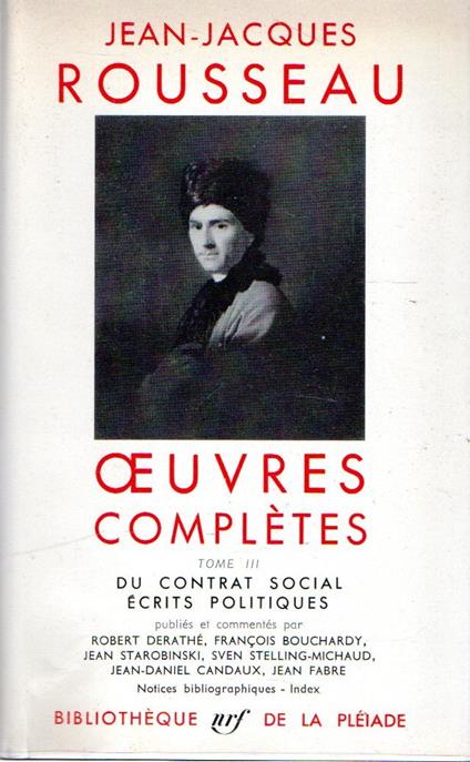 Oeuvres Complètes (vol. III) - Jean-Jacques Rousseau - copertina