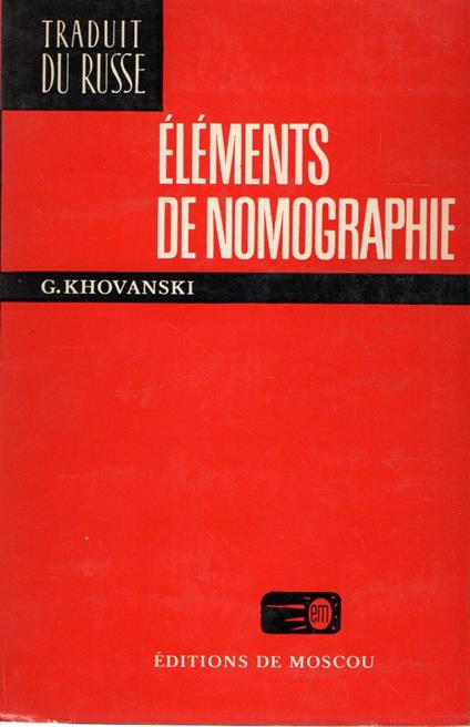 Elements de nomographie - copertina