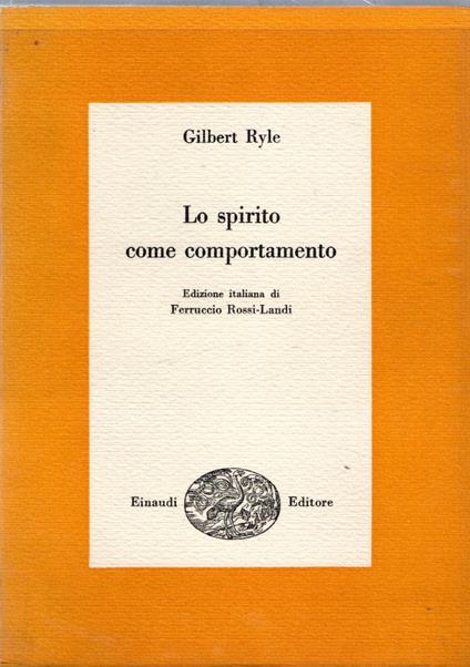 Lo spirito come comportamento - copertina