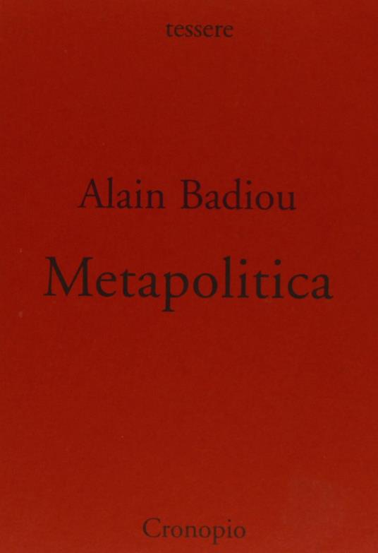 Metapolitica - Alain Badiou - copertina