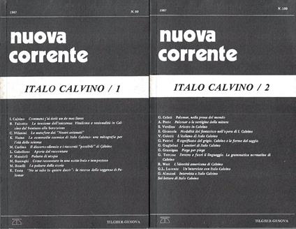 Italo Calvino / 1 - Italo Calvino / 2. (Nuova Corrente, n.99-100/1987) - copertina