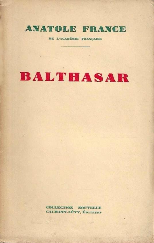 Balthasar - Anatole France - copertina