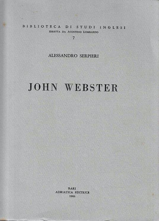 John Webster - Alessandro Serpieri - copertina