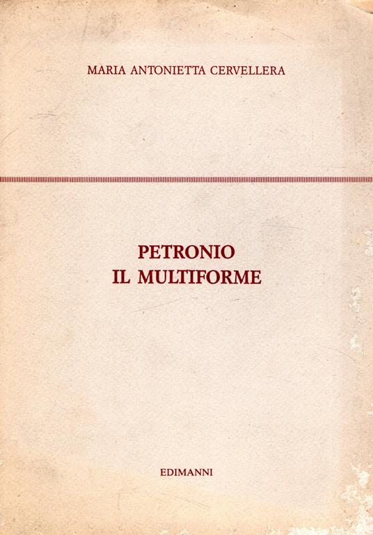 Petronio il multiforme - copertina