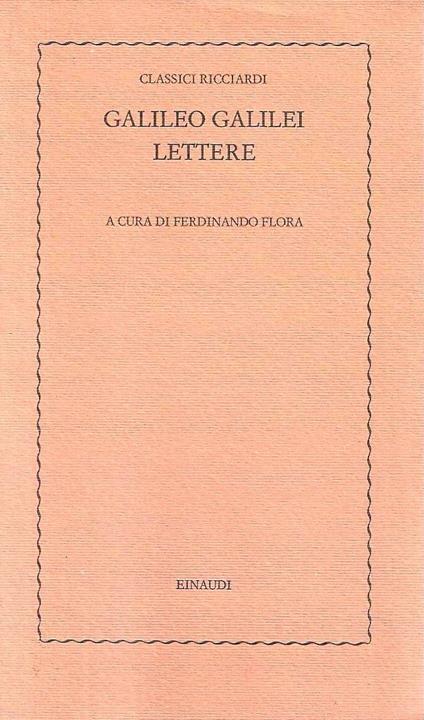 Lettere - Galileo Galilei - copertina