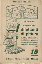 Manuale per i dilettanti di pittura a olio, acquarello, miniatura, guazzo, tempera, encausto, pastello, fotopittura, ecc