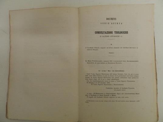 Documenti circa la vita e le gesta di S. Carlo Borromeo pubblicati per cura del canonico di Aristide Sala archivista della curia arcivescovile di Milano. + Fascicolo conclusionale dell’opera Circa S. Carlo Borromeo pubblicata per cura del sacerdote A - Aristide Sala - 3