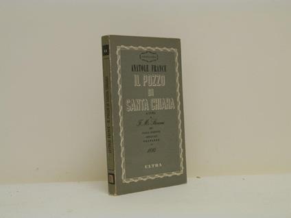 Il pozzo di Santa Chiara - Anatole France - copertina