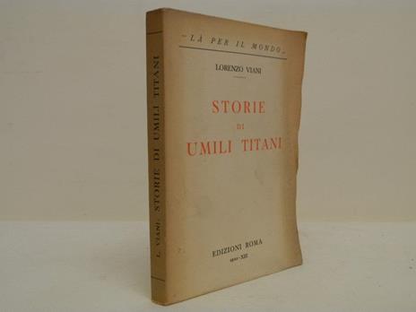 Storia di umili titani - Lorenzo Viani - copertina