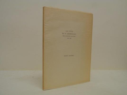 La vita di S. Ambrogio nella edizione milanese del 1492 - Mediolanensis Paulinus - copertina