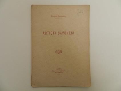 Artisti savonesi - Filippo Noberasco - copertina