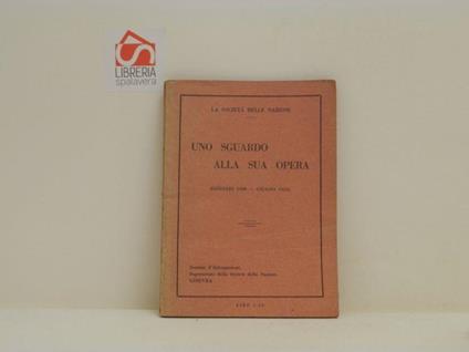 Uno sguardo alla sua opera. (Gennaio 1920 - giugno 1925) - copertina