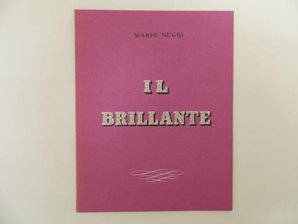 Il brillante - Mario Negri - copertina