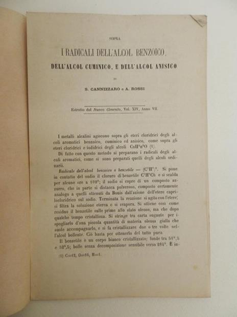 Sopra i radicali dell'alcol benzoico, dell'alcol cuminico e dell'alcol anisico - Stanislao Cannizzaro - 2