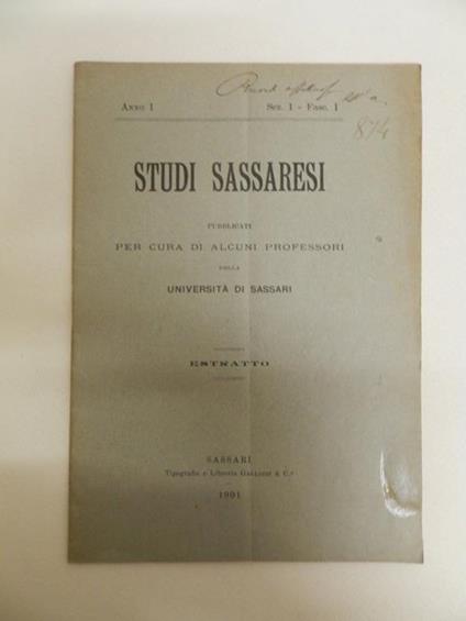 Per la storia del giudicato di Cagliari al principiare del secolo decimoterzo - Enrico Besta - copertina