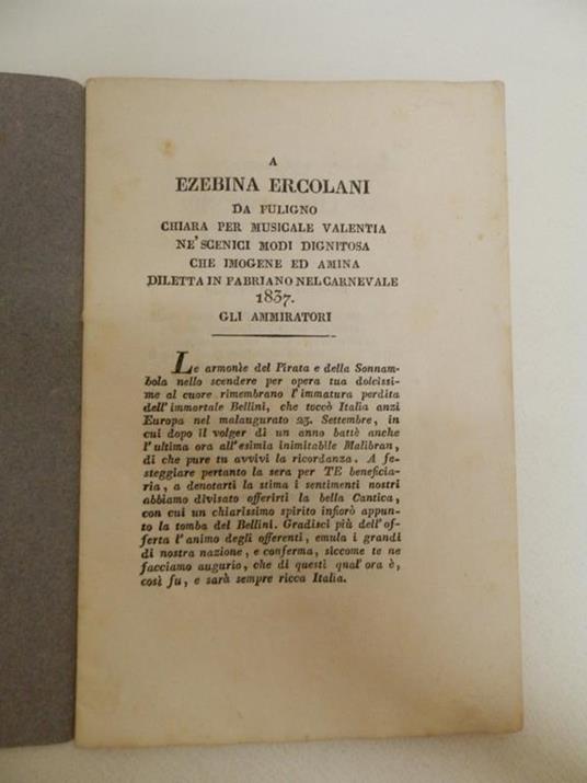 In morte di Vincenzo Bellini. Cantica dedicata a Ezebina Ercolani - Giuseppe Borghi - 2