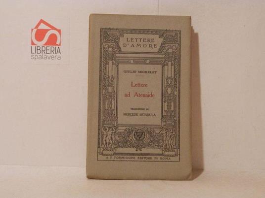 Lettere ad Atenaide - Jules Michelet - copertina