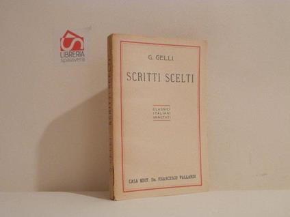 Scritti scelti - Giambattista Gelli - copertina